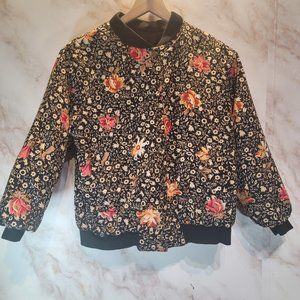 Reversible Floral Lightweight Puffer Jacket